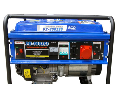 Генератор бензиновый ECO PE-8501S3 (6,5 кВт, 220/380 В, бак 25л, 74.1кг)