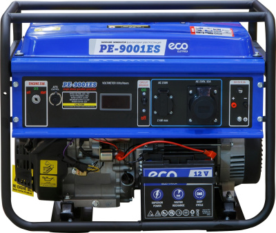 Генератор бензиновый ECO PE-9001ES (электростарт, 6,5 кВт, 220 В, бак 25л, 75кг)