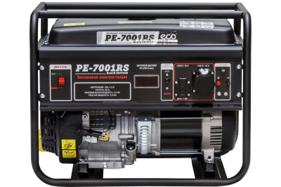 Генератор бензиновый ECO PE-7001RS (5,5 кВт, 220 В, бак 25л, 70кг) Black Edition