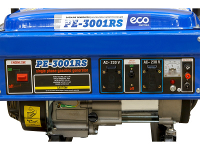 Генератор бензиновый ECO PE-3001RS (2,5 кВт, 220 В, бак 15л, 36.5кг)